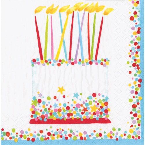 Birthday Cake Luncheon Napkin