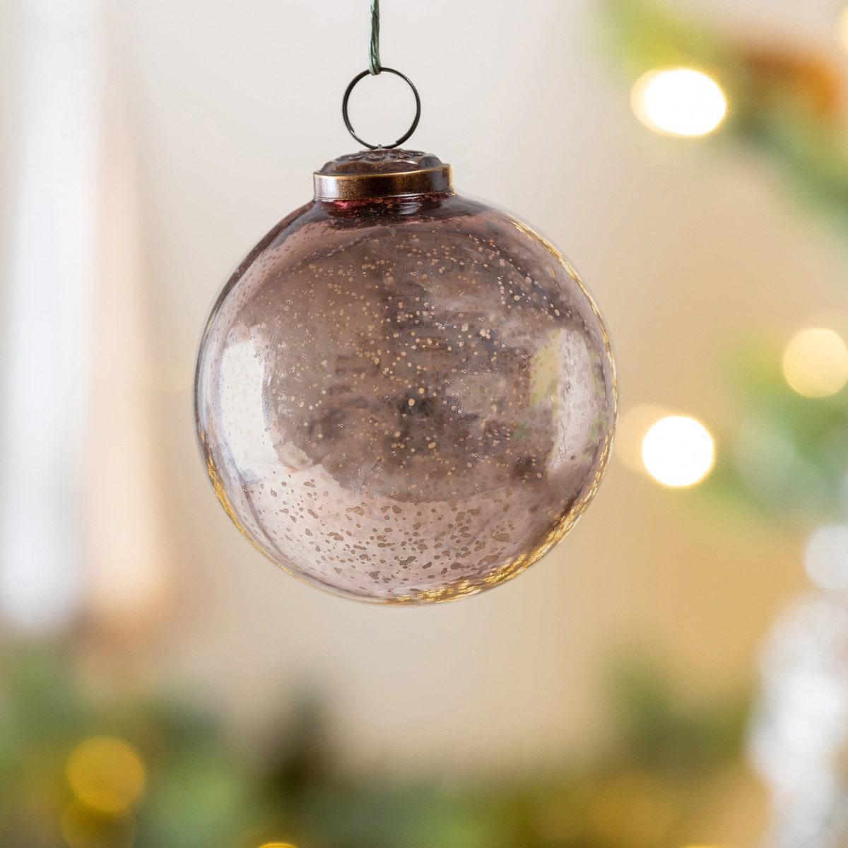 Shiny Champagne Glass Ball Ornament