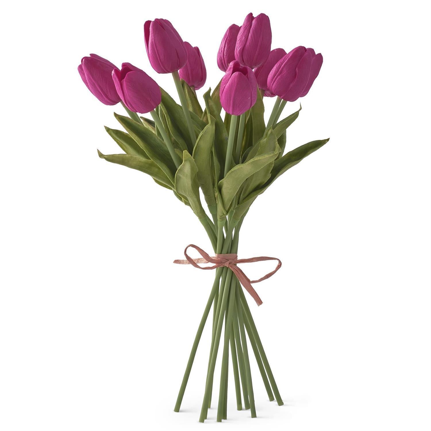 Fuchsia Real Touch Mini Tulip Bundle