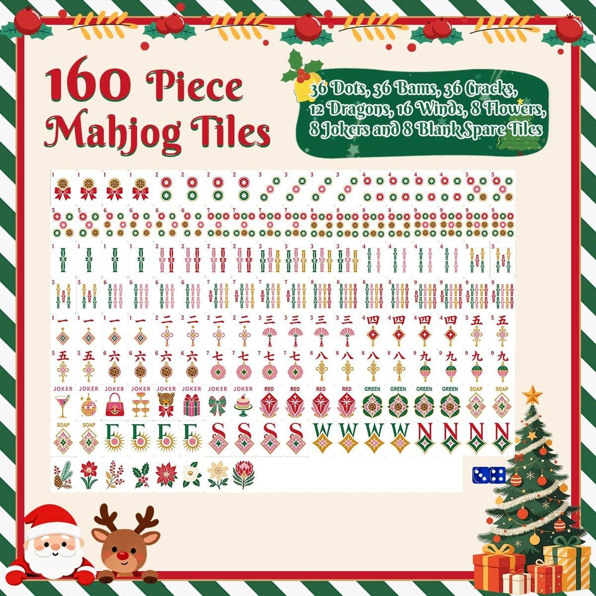 Geode Holiday Christmas Mahjong Tile Set