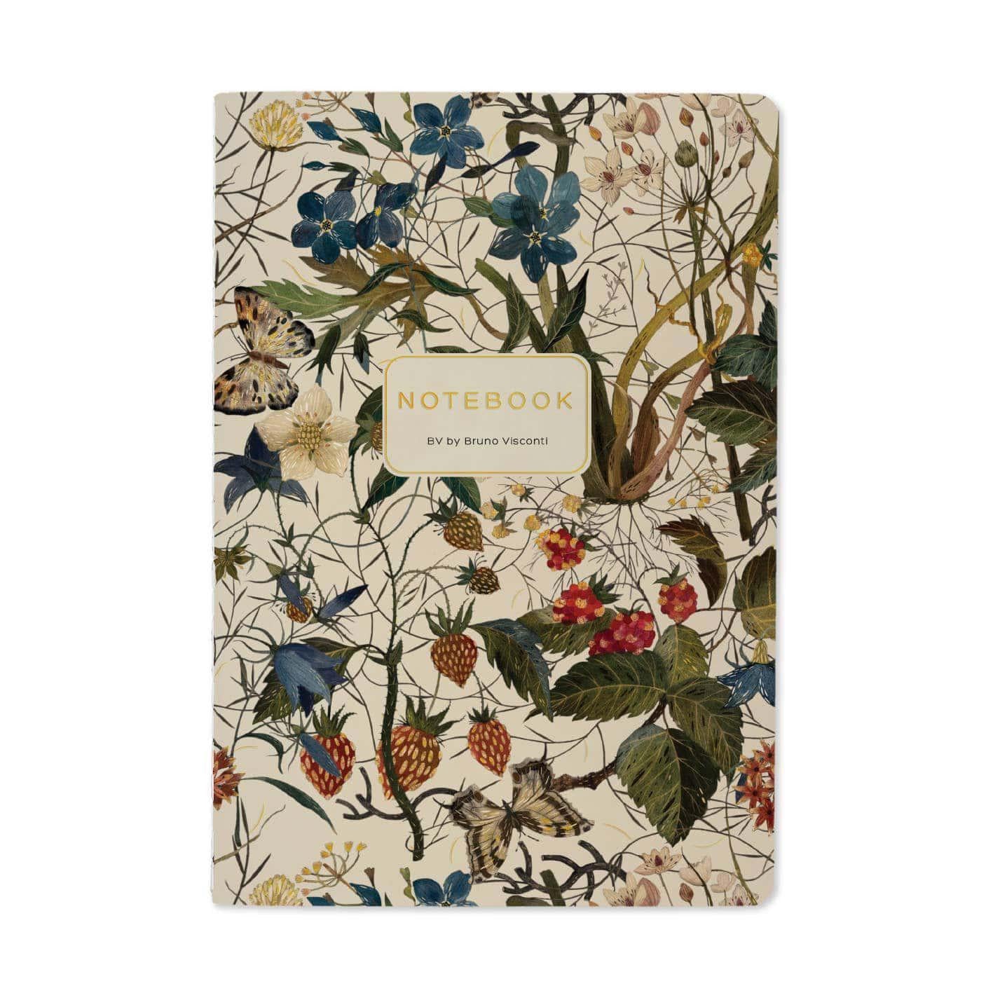 Forest Flowers on White Notebook