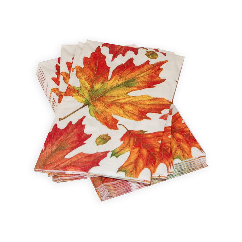 Autumn Hues White Guest Towel Napkins