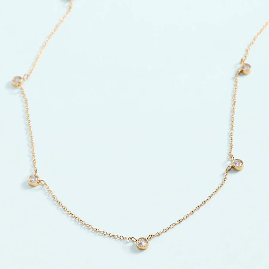 Cubic Zirconia Lighthouse Station Necklace