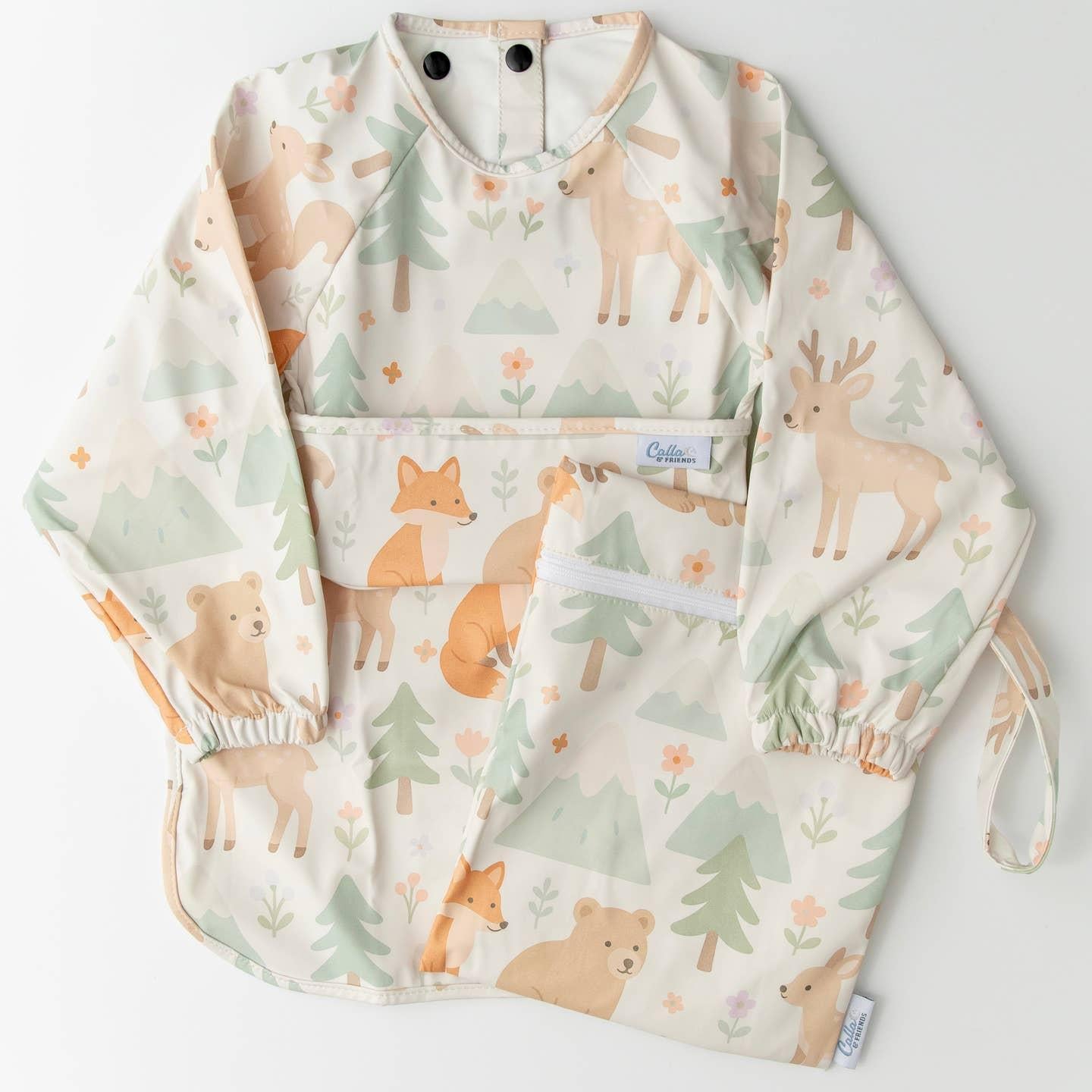 Woodland Blooms Long Sleeve Bib