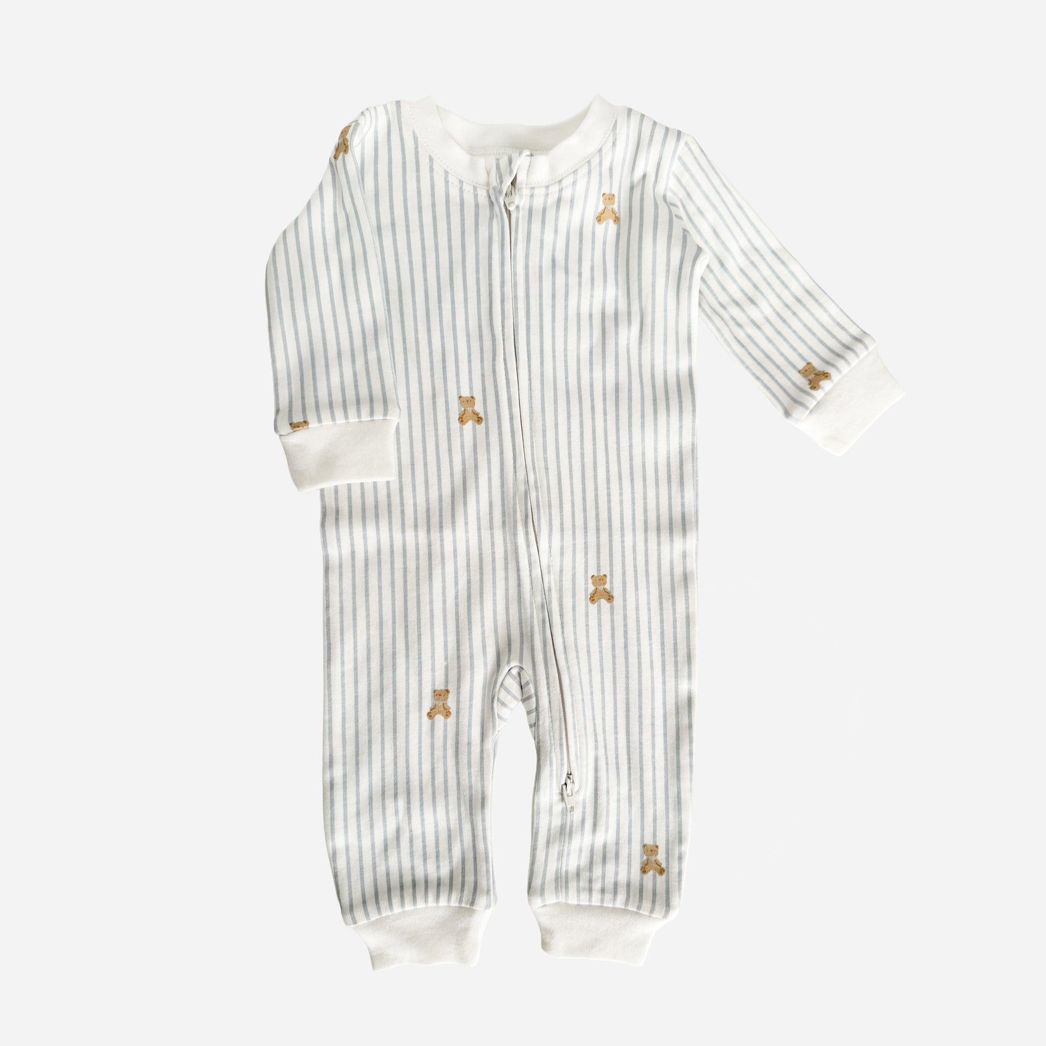 Teddy Bear Long Sleeve Zipper Romper