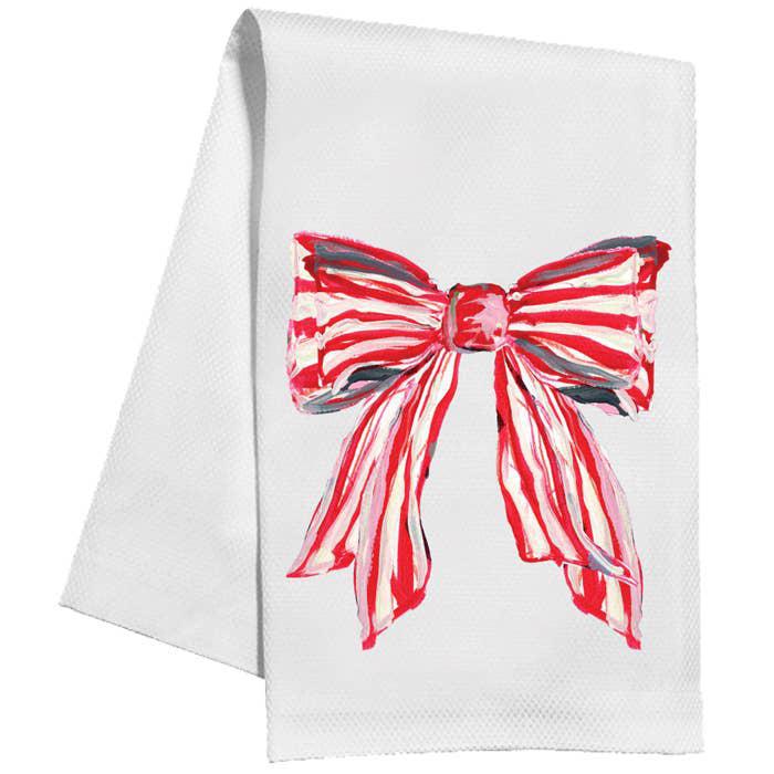 Striped Bow Tea Towel