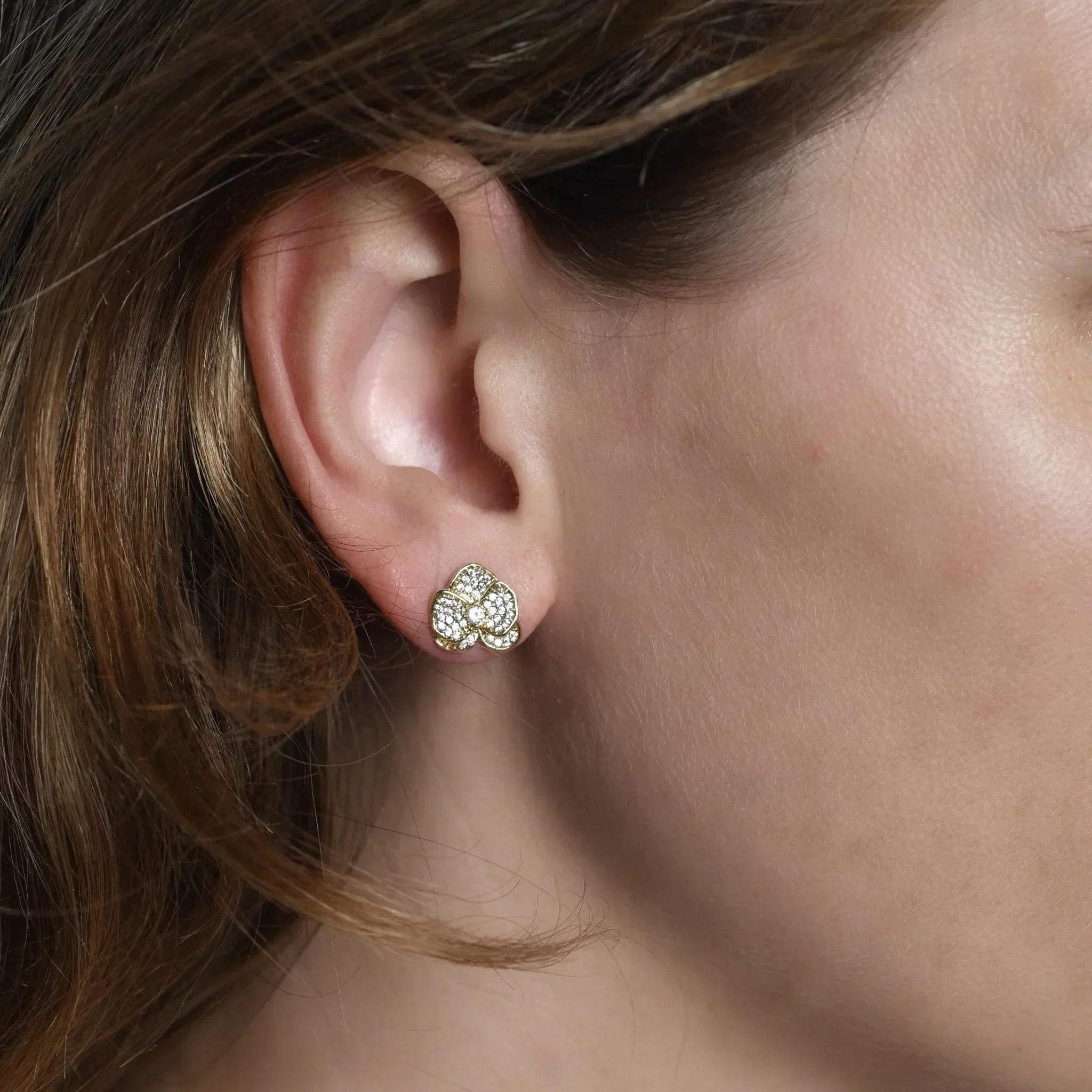 Orchid White Pavé Studs | Anabel Aram