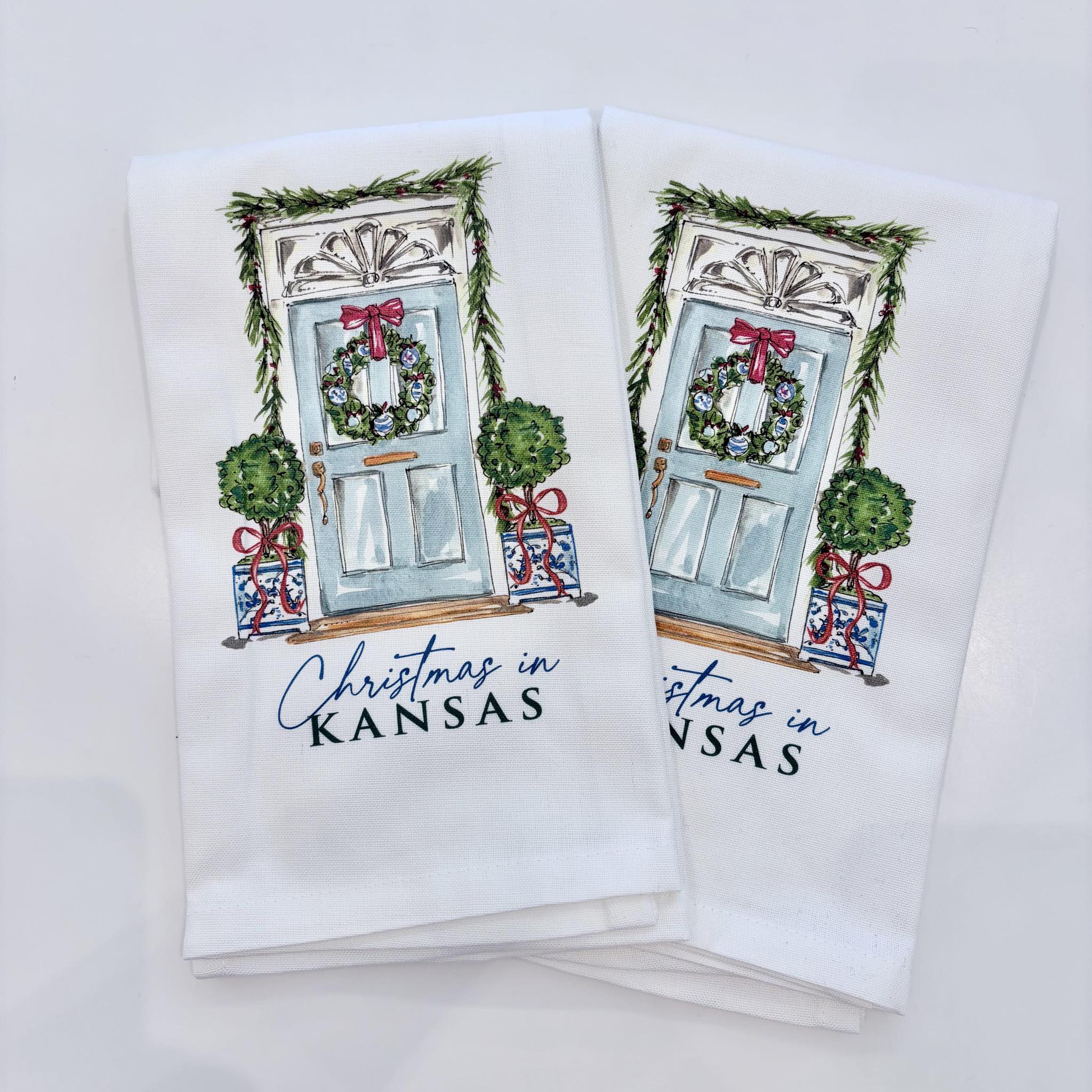 Christmas in Kansas Tea Towel