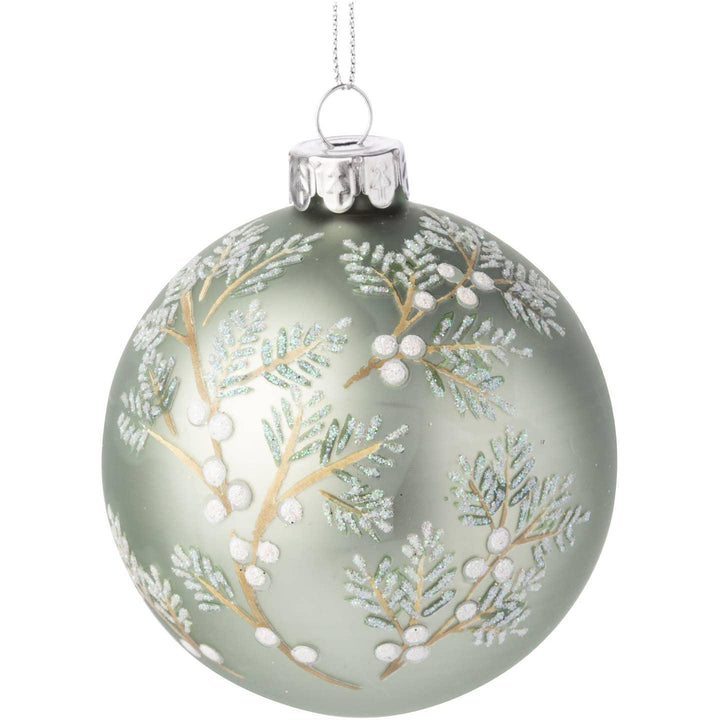 Pine Boughs & White Berries Ornament