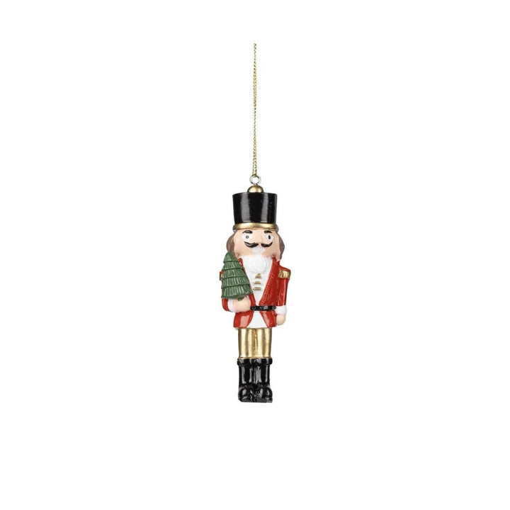 Painted Resin Nutcracker Ornament