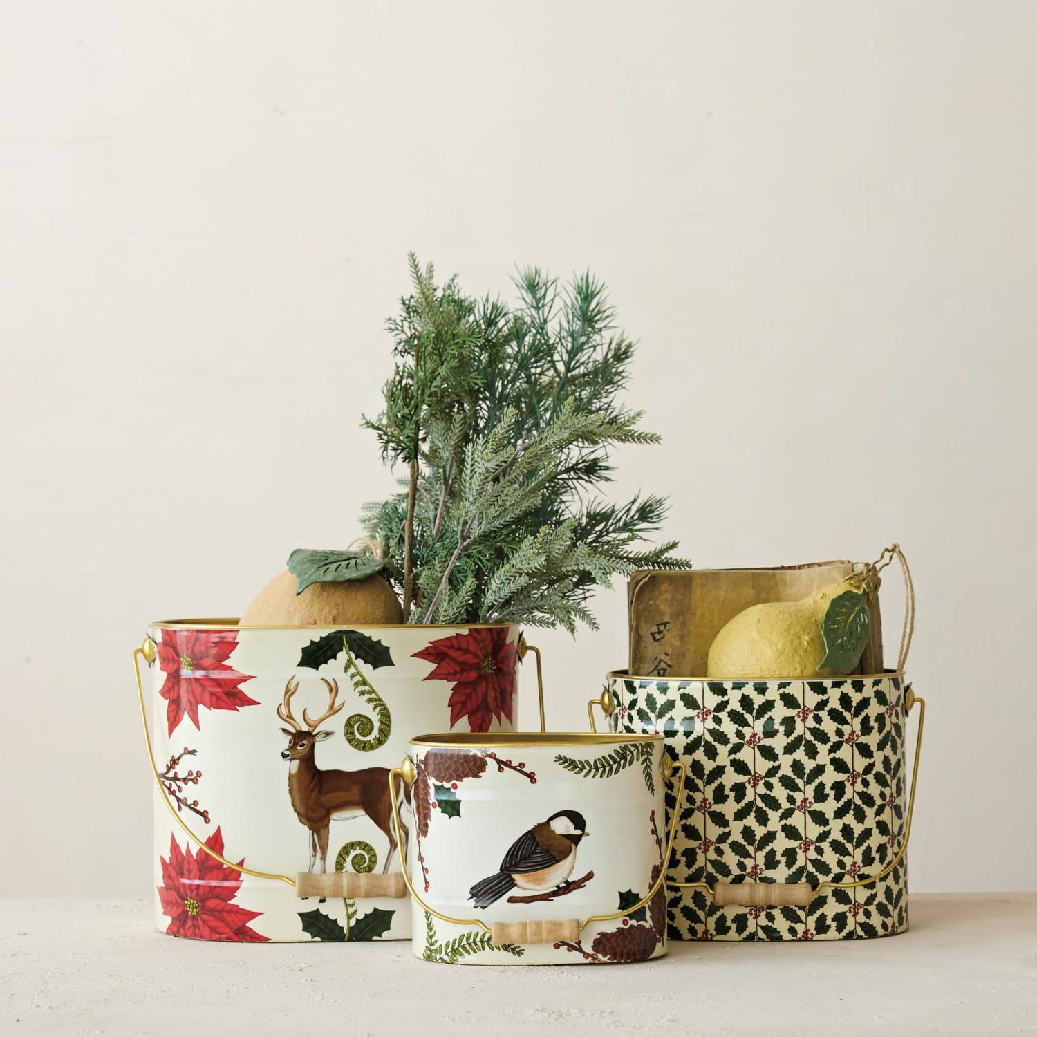Seasonal Metal Pail