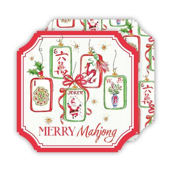 Hanging Mahjong Tiles Ornaments Paper Coaster