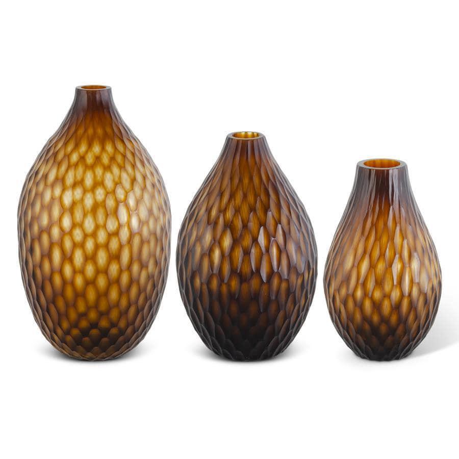 Brown Chisel Cut Vase