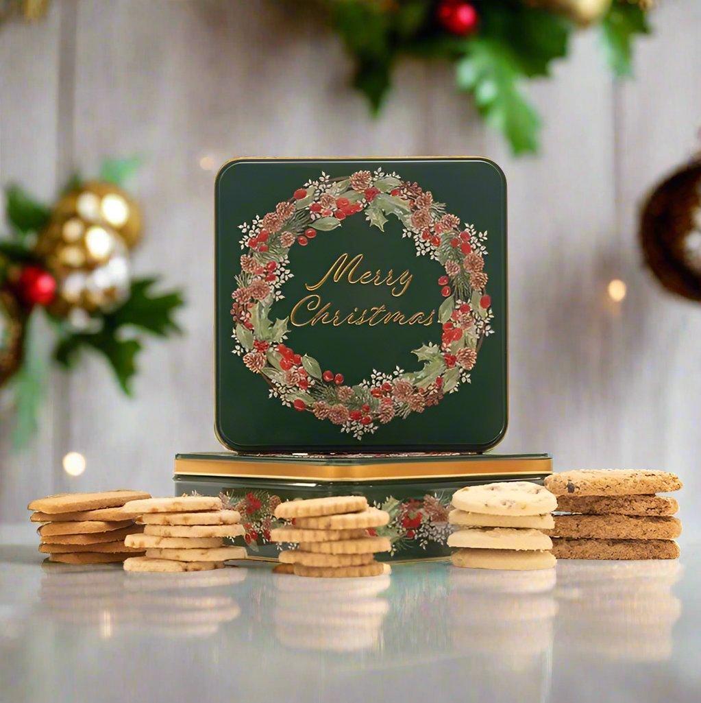 Christmas Wreath Tin