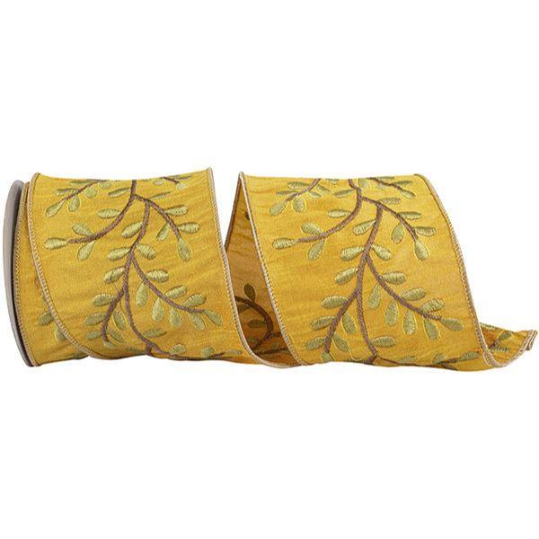 Vine Sunset Deluxe Embroidery Wired Edge Ribbon