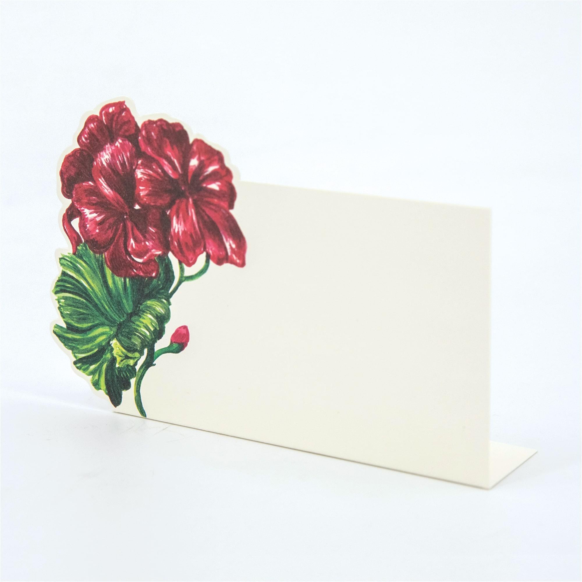 Geranium Place Cards
