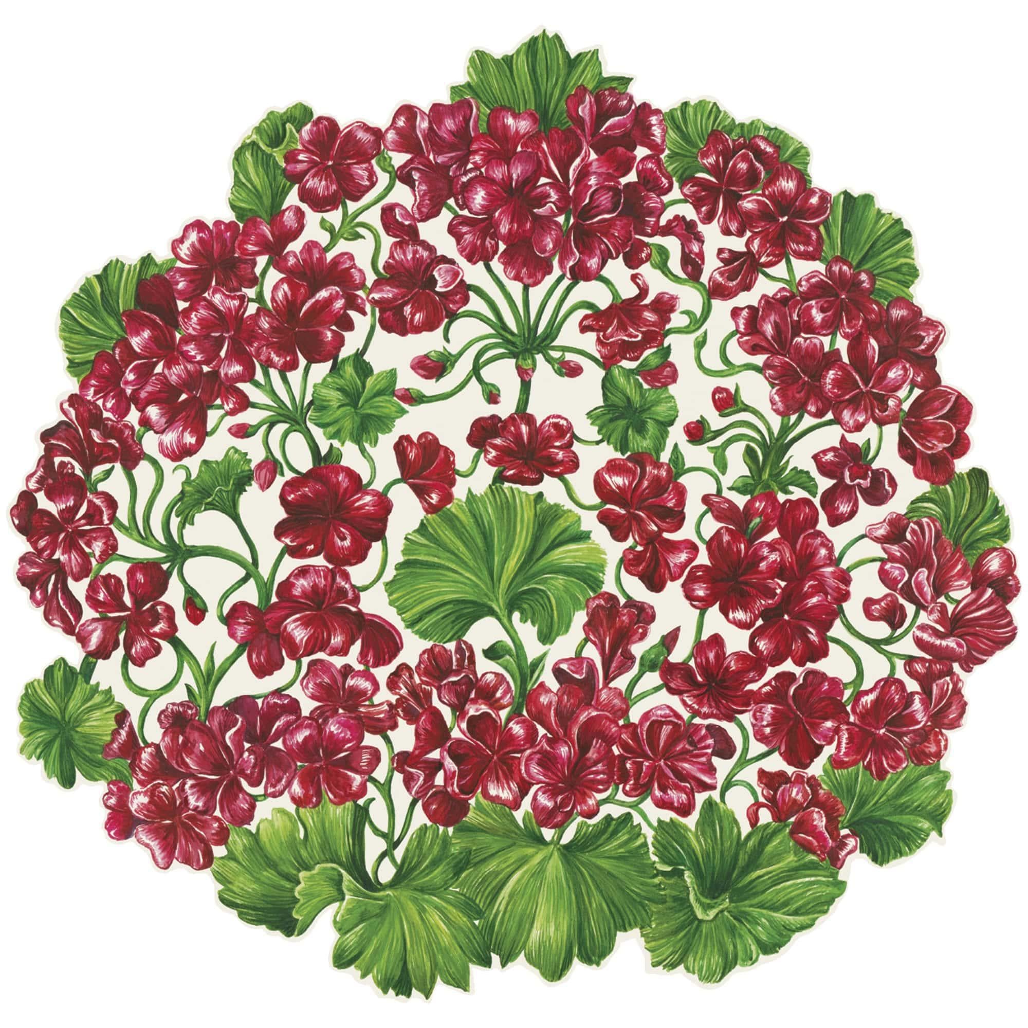 Die Cut Geranium Placemats