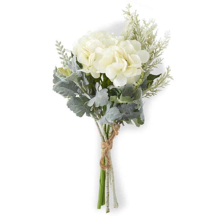 White Hydrangea with Soft Green Mixed Foliage