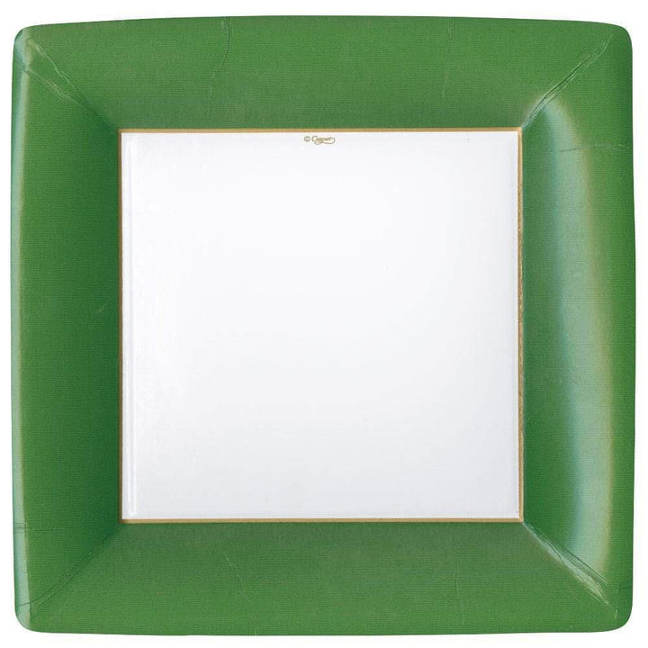 Hunter Green Grosgrain Paper Dinner Plates