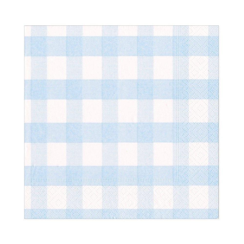 Gingham Luncheon Napkins | Light Blue
