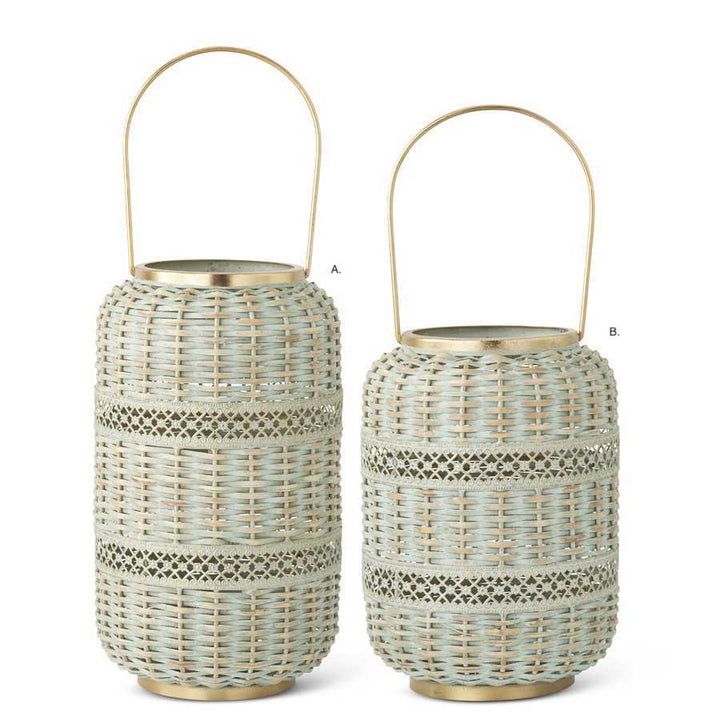 Verdigris Woven Lanterns