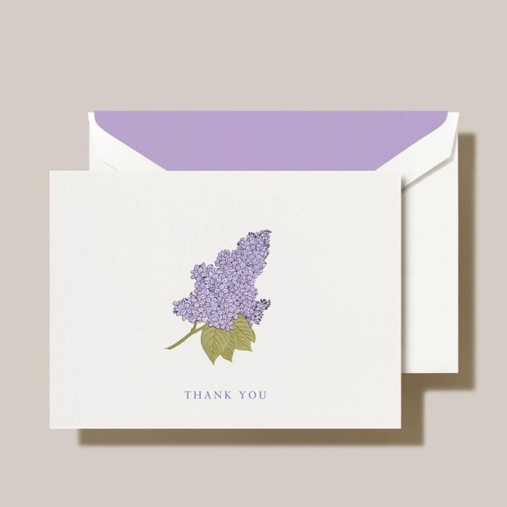 Lilac Boxed Thank You Notes