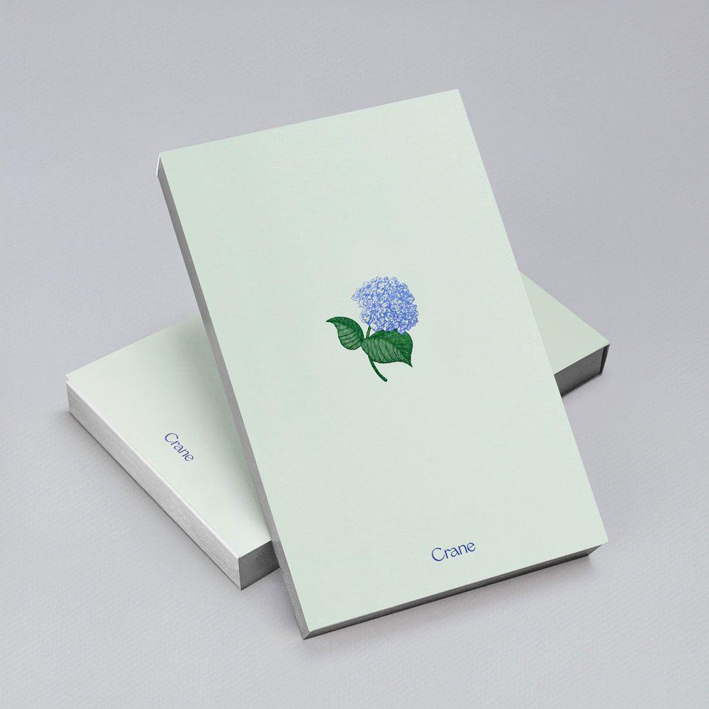 Engraved Hydrangea Notepad