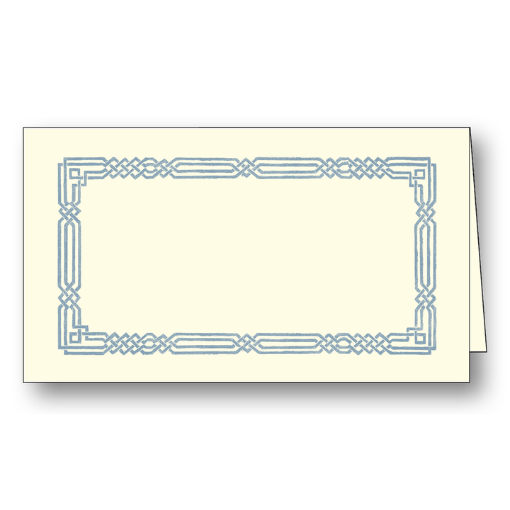 Steel Jacquard Border Place Cards