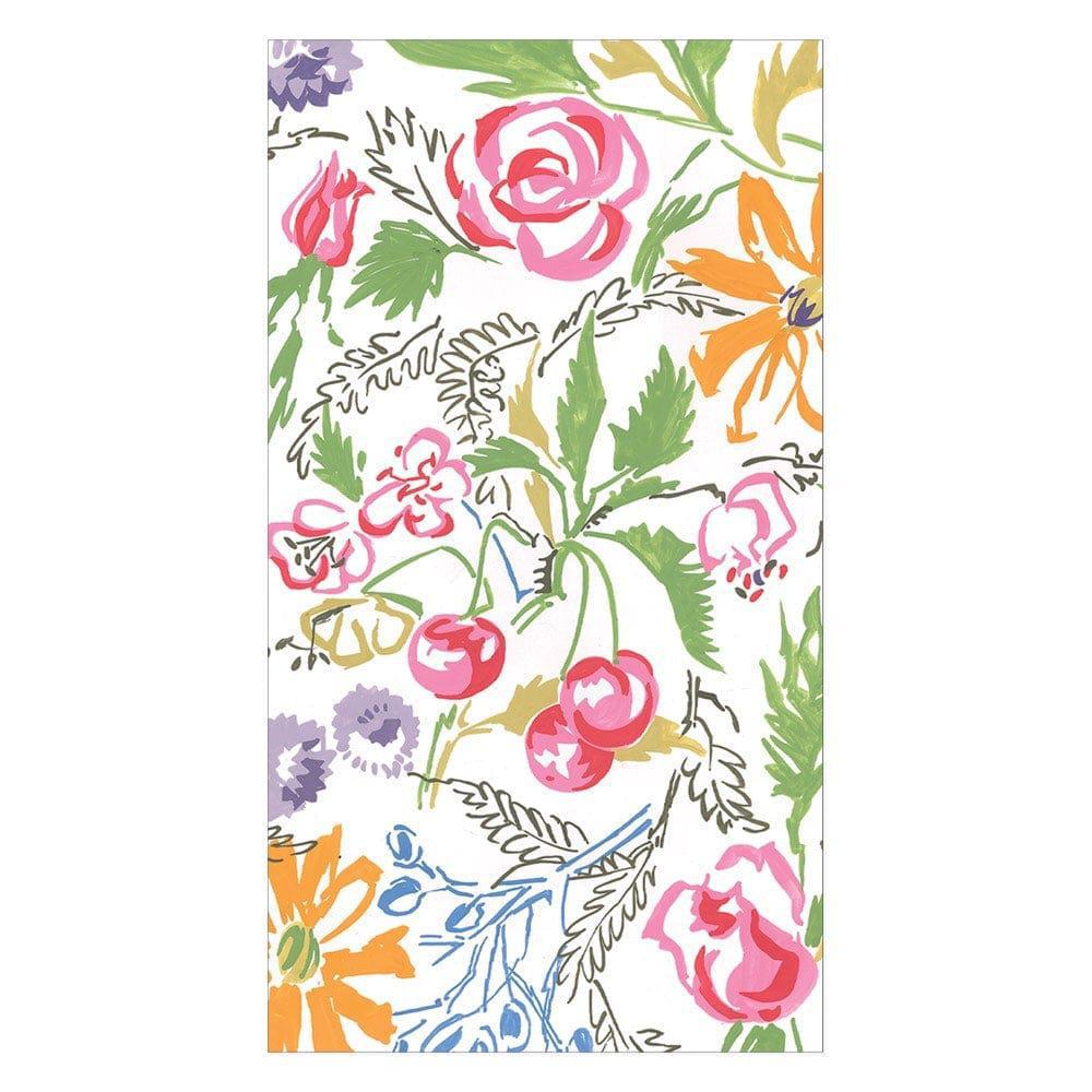 Cerise Floral Guest Towel Napkins