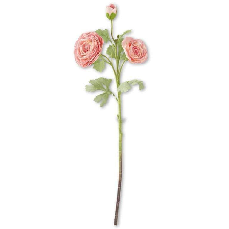 Dark Pink Real Touch Triple Bloom Ranunculus