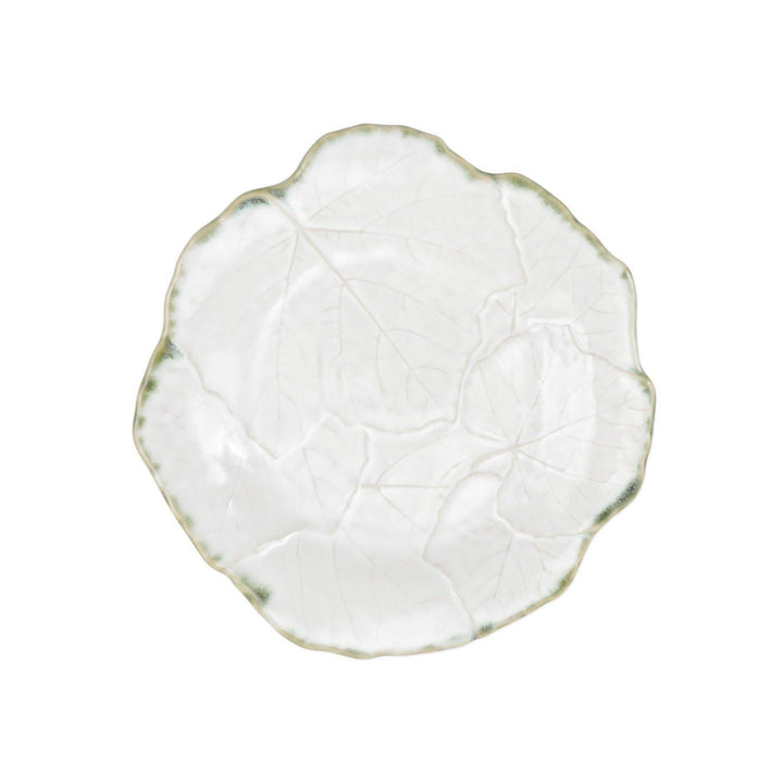 Foglia Stone Salad Plate | White
