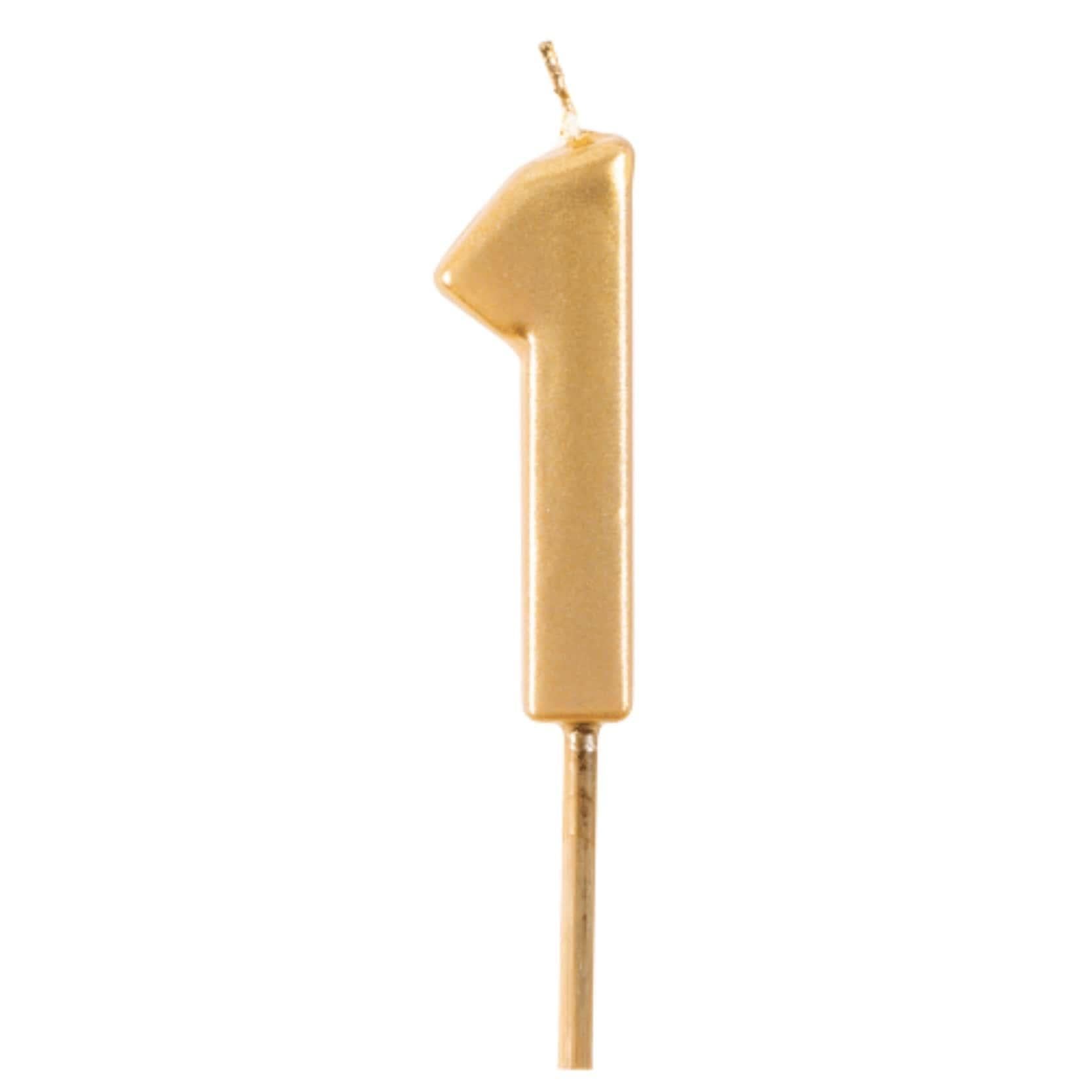 Gold Number Candle | 1