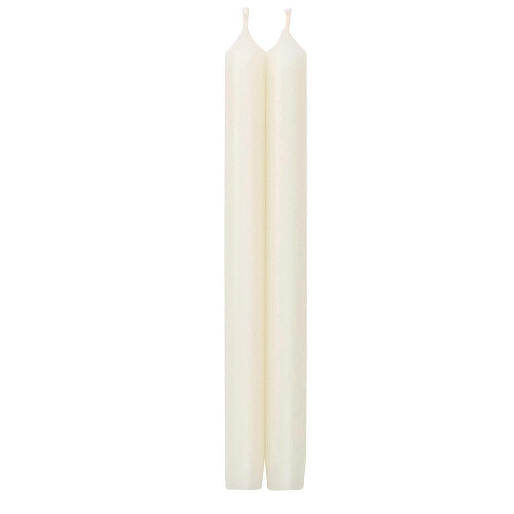 Straight Taper 12" Candles in White