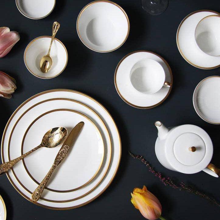 Golden Edge Canapé Dishes Set