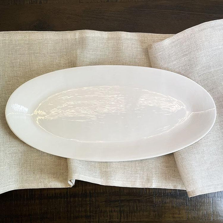 Melamine Oval Platter | Cream