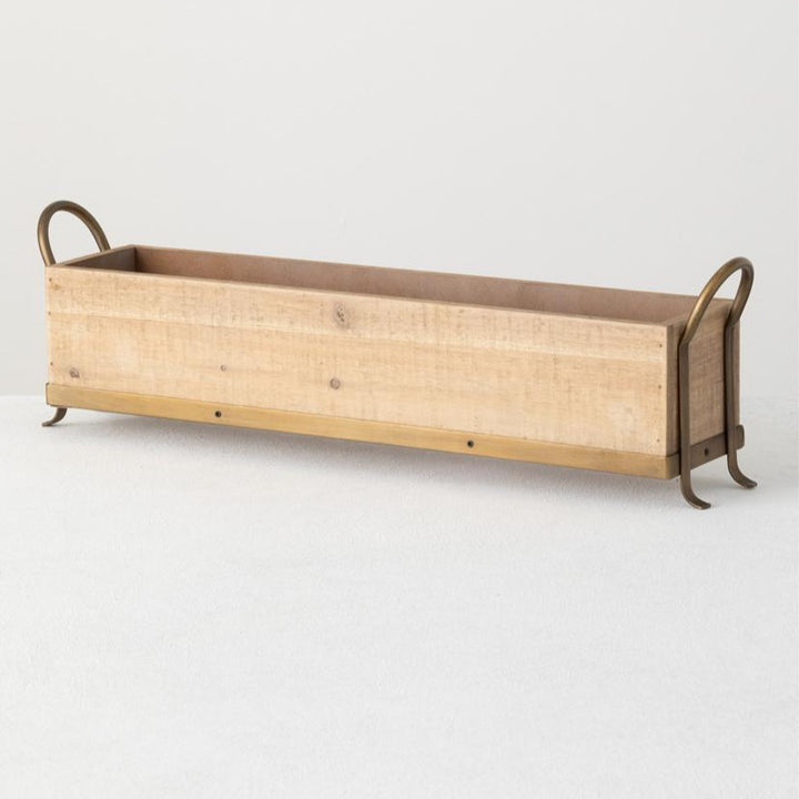 Wooden Planter with Handles