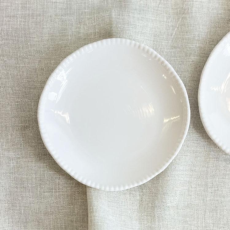 Melamine Beaded Dessert / Appetizer Plate | Cream