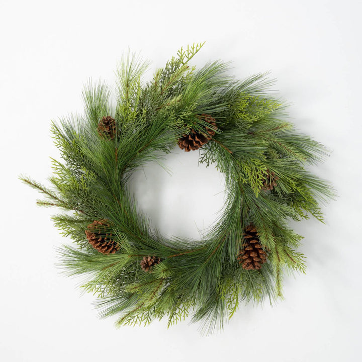 Mixed Pine with Cones Wreath