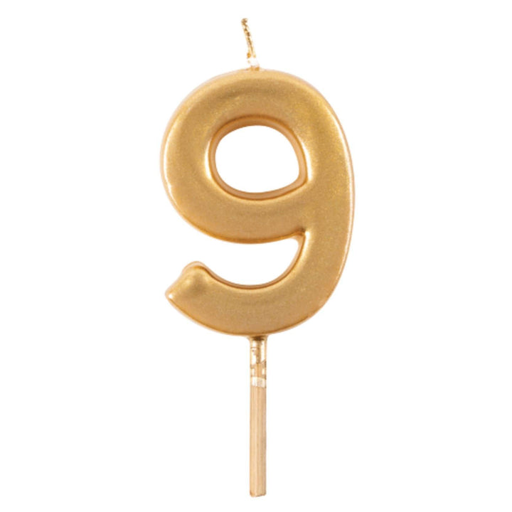 Gold Number Candle | 9