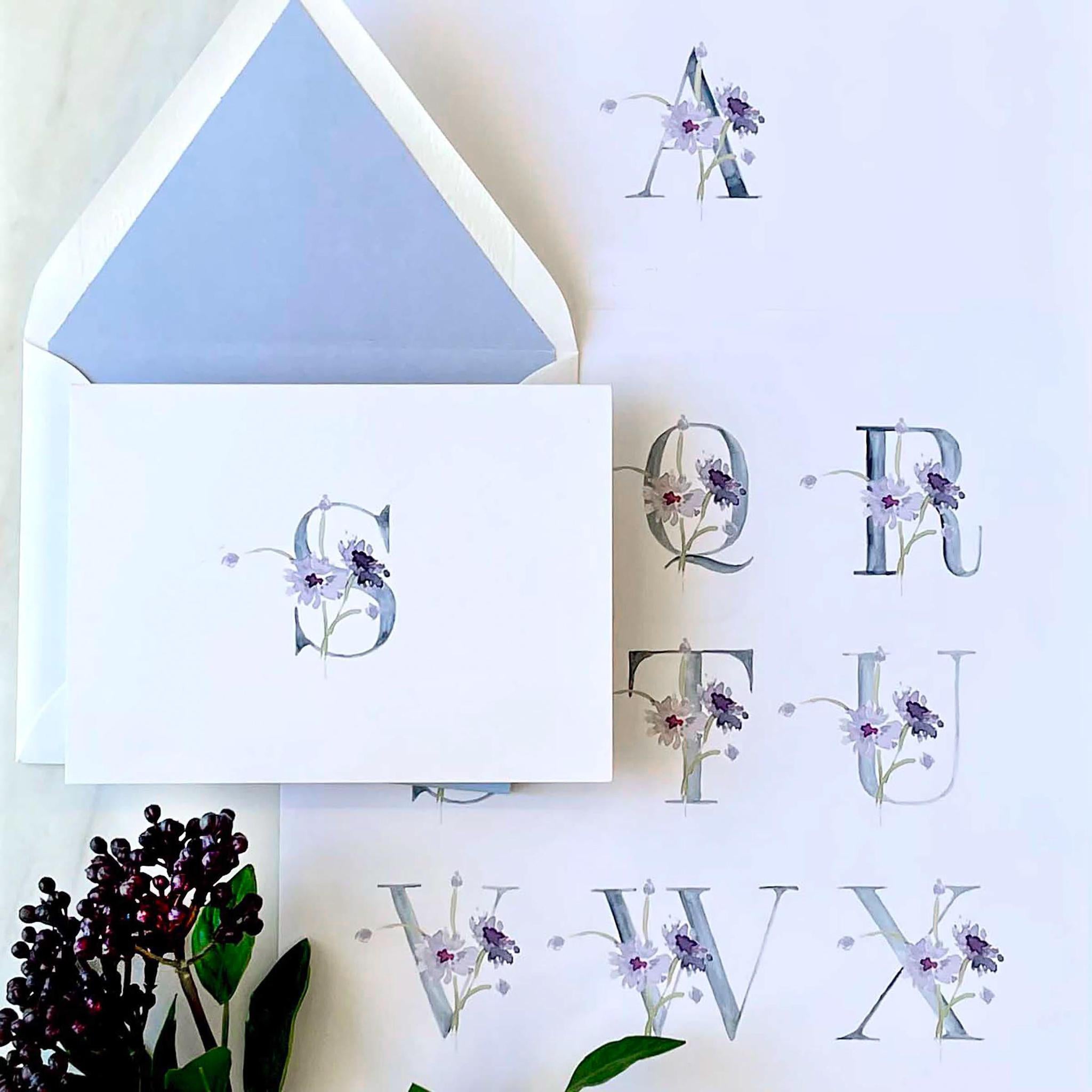 Wildflower Alphabet Notecard Set