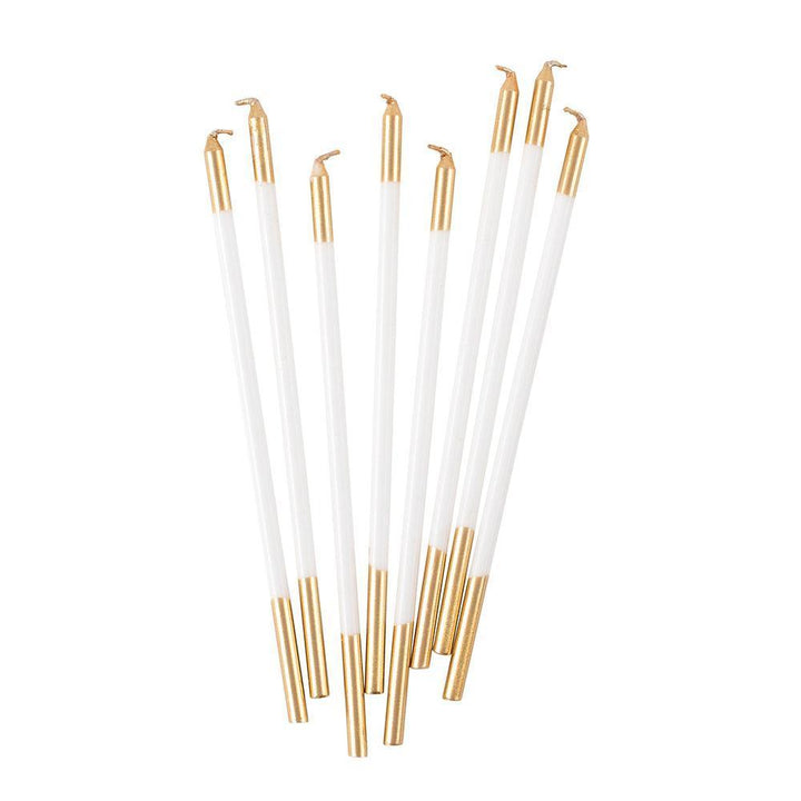 Birthday Slims Candles | White & Gold