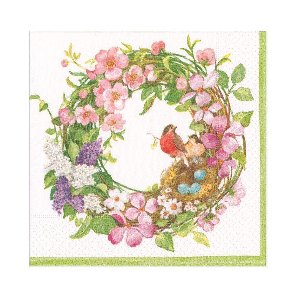 Spring Wreath Luncheon Napkins