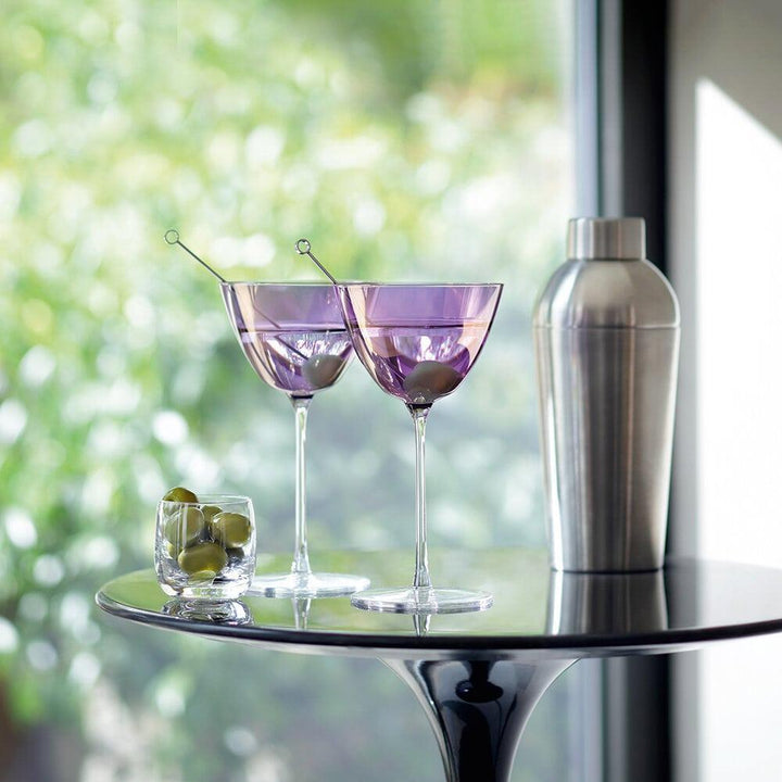 Aurora Martini Glass Set | Polar Violet