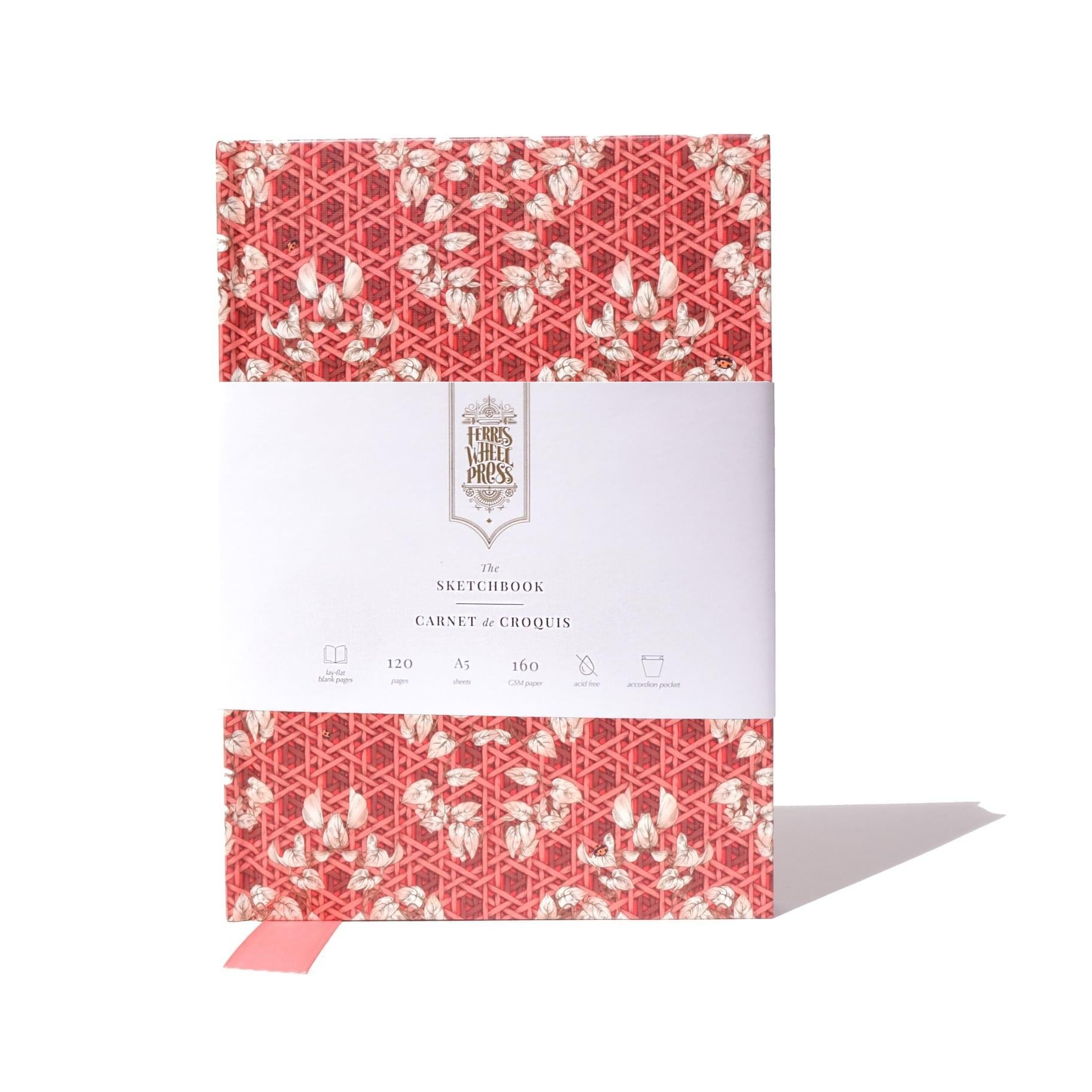 Rattan A5 Sketchbook | Red